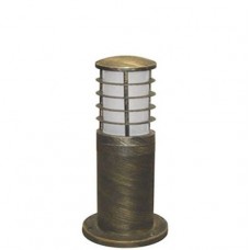 Φωτιστικό Κολωνάκι με Σκίαστρο 1xE27 30cm Αλουμινίου Ρουστίκ IP44 9-711471